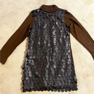 Unique size large brown sweater/dress